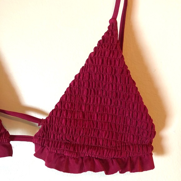 Zaful Ruched Triangle String Bikini Top - Picture 3 of 6